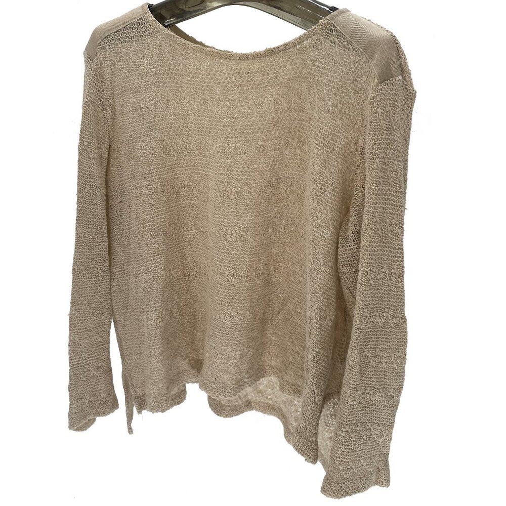 BURNING TORCH linen blend cropped sweater Large